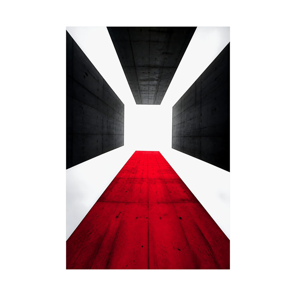 The Red Facade - Red Wall Decor | Matte Poster