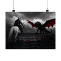 There Be Dragons - Man Cave Decor | Matte Poster (Landscape)