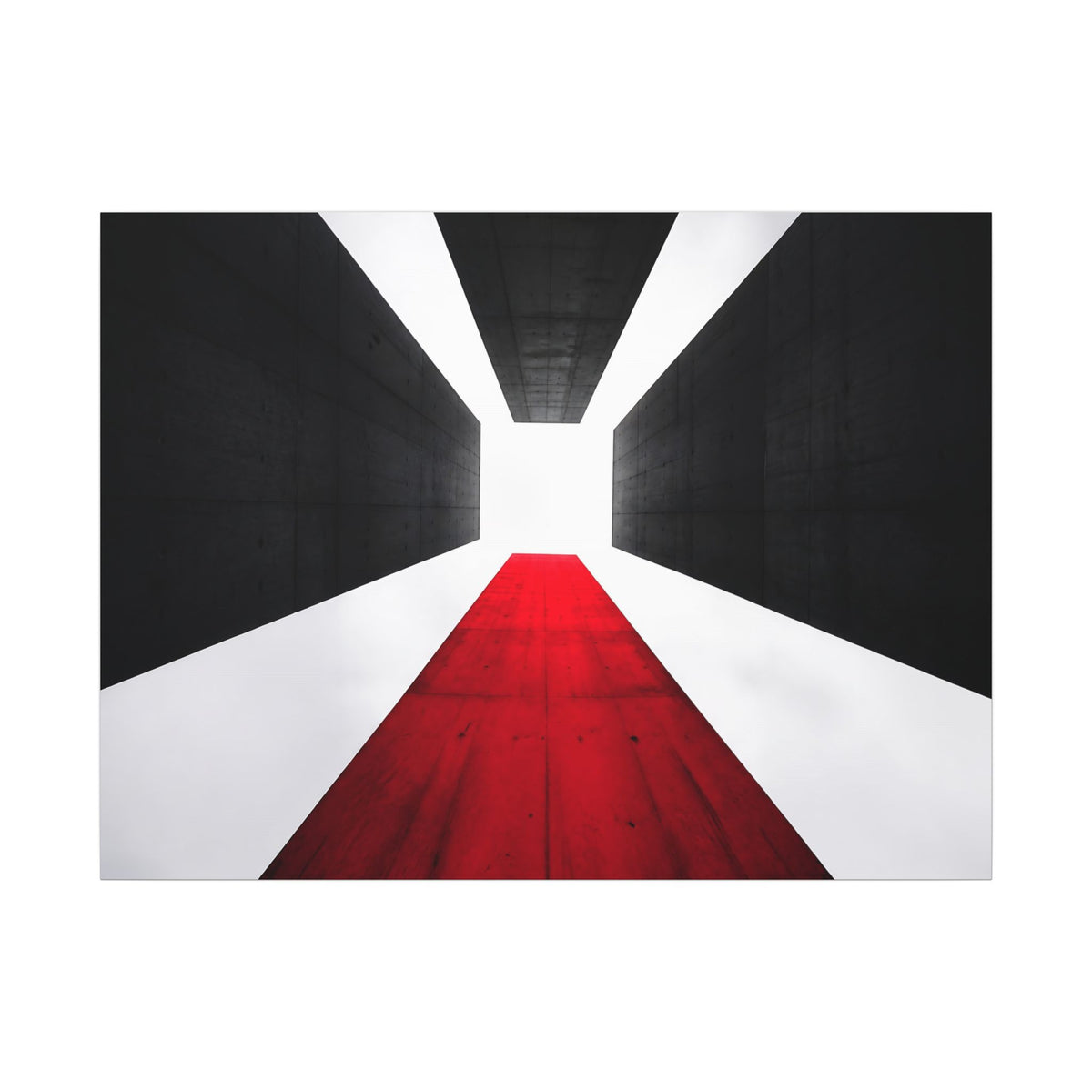 The Red Facade - Red Wall Decor | Canvas (Landscape)