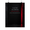 All Things Through Christ - Philippians 4:13 Scripture Wall Art | Matte Poster