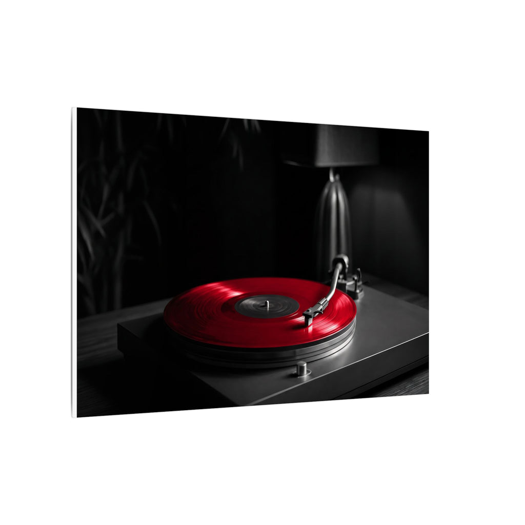 Red Vinyl - Mens Office Wall Art | Canvas (Landscape)