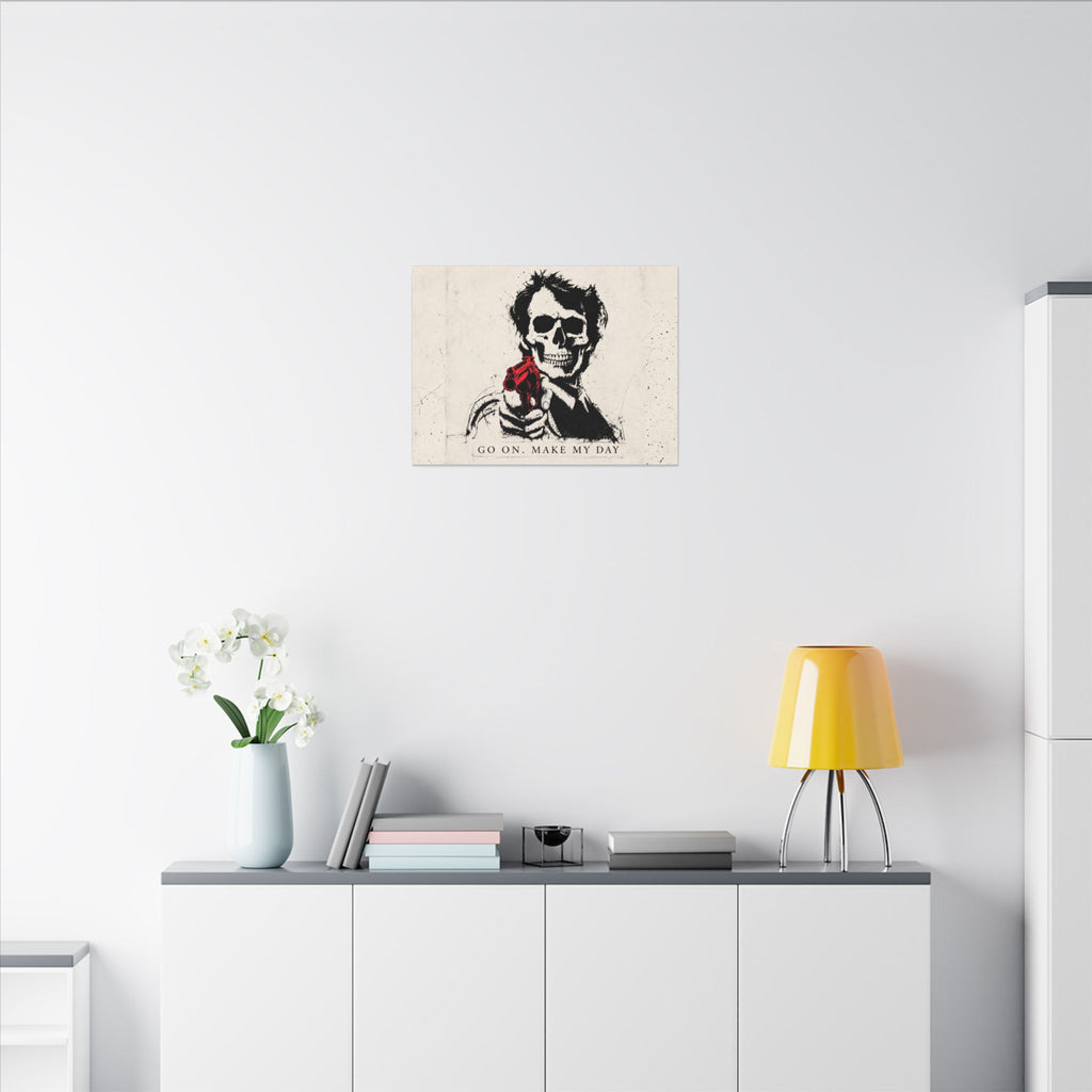 Make My Day - Dark Noir Sketch Art | Canvas (Landscape)