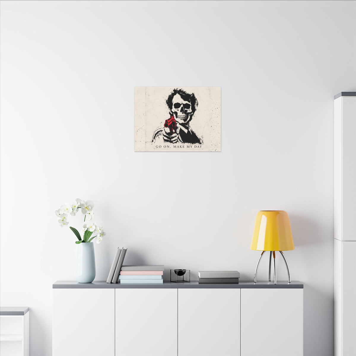 Make My Day - Dark Noir Sketch Art | Canvas (Landscape)