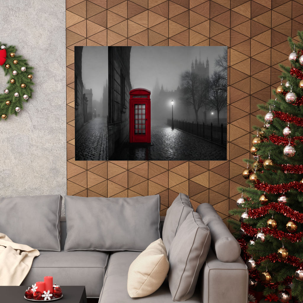 The Red Booth - Unique Office Art | Matte Poster (Landscape)