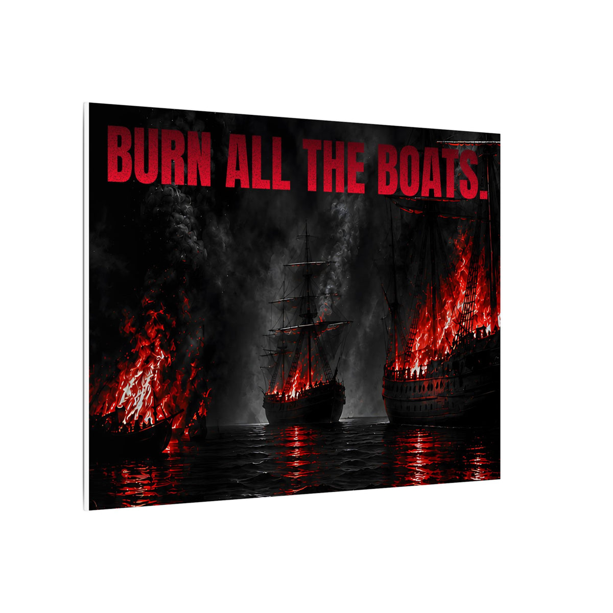 Burn All the Boats - Nautical Wall Art | Canvas (Landscape)