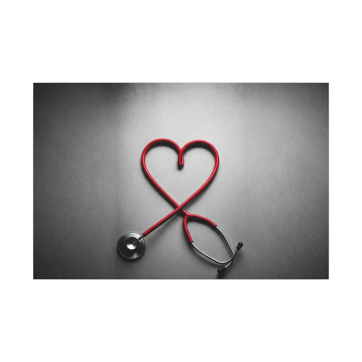 The Stethoscope Heart - Doctor's Office Wall Art | Canvas (Landscape)