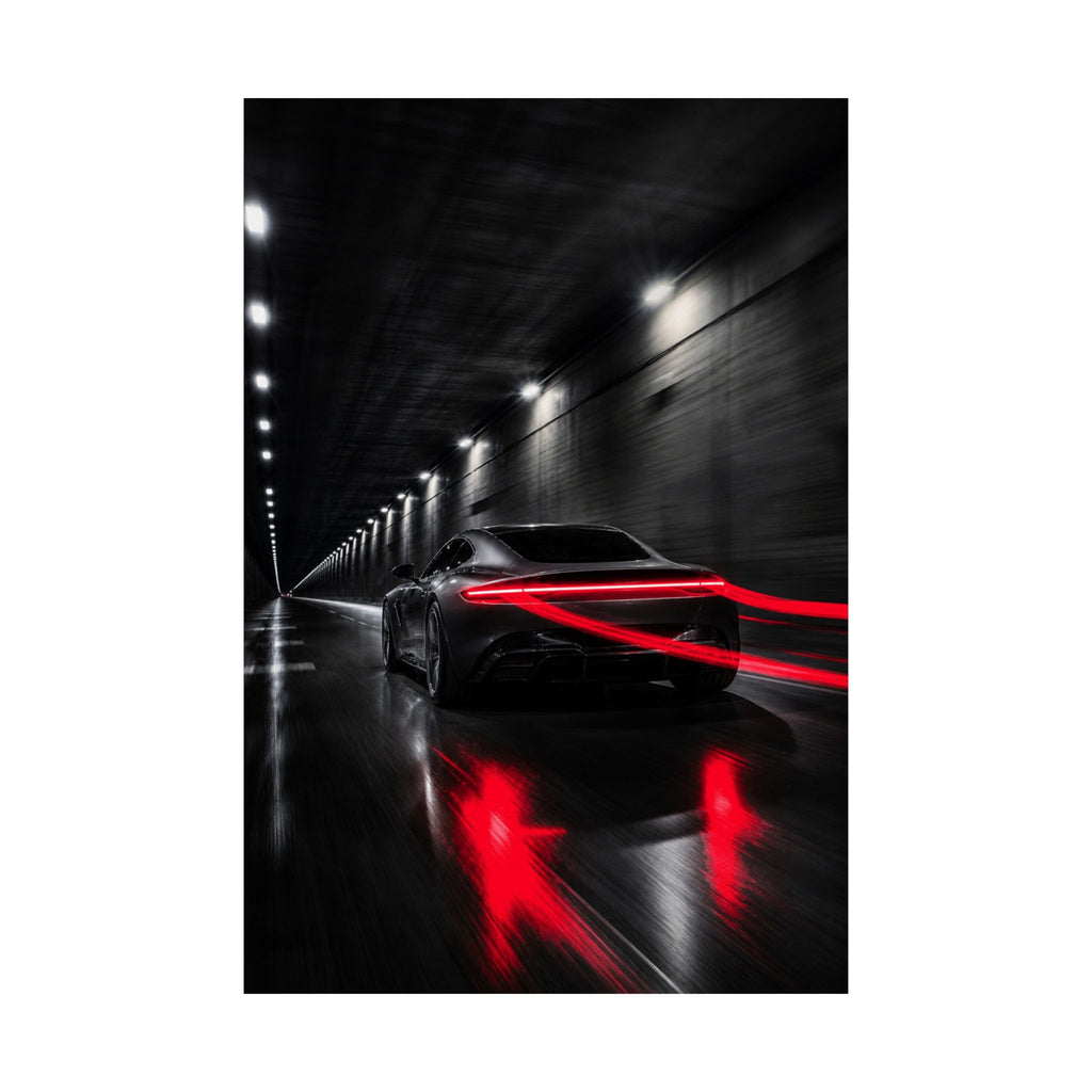 Redline Tunnel - Racing Wall Art | Matte Poster