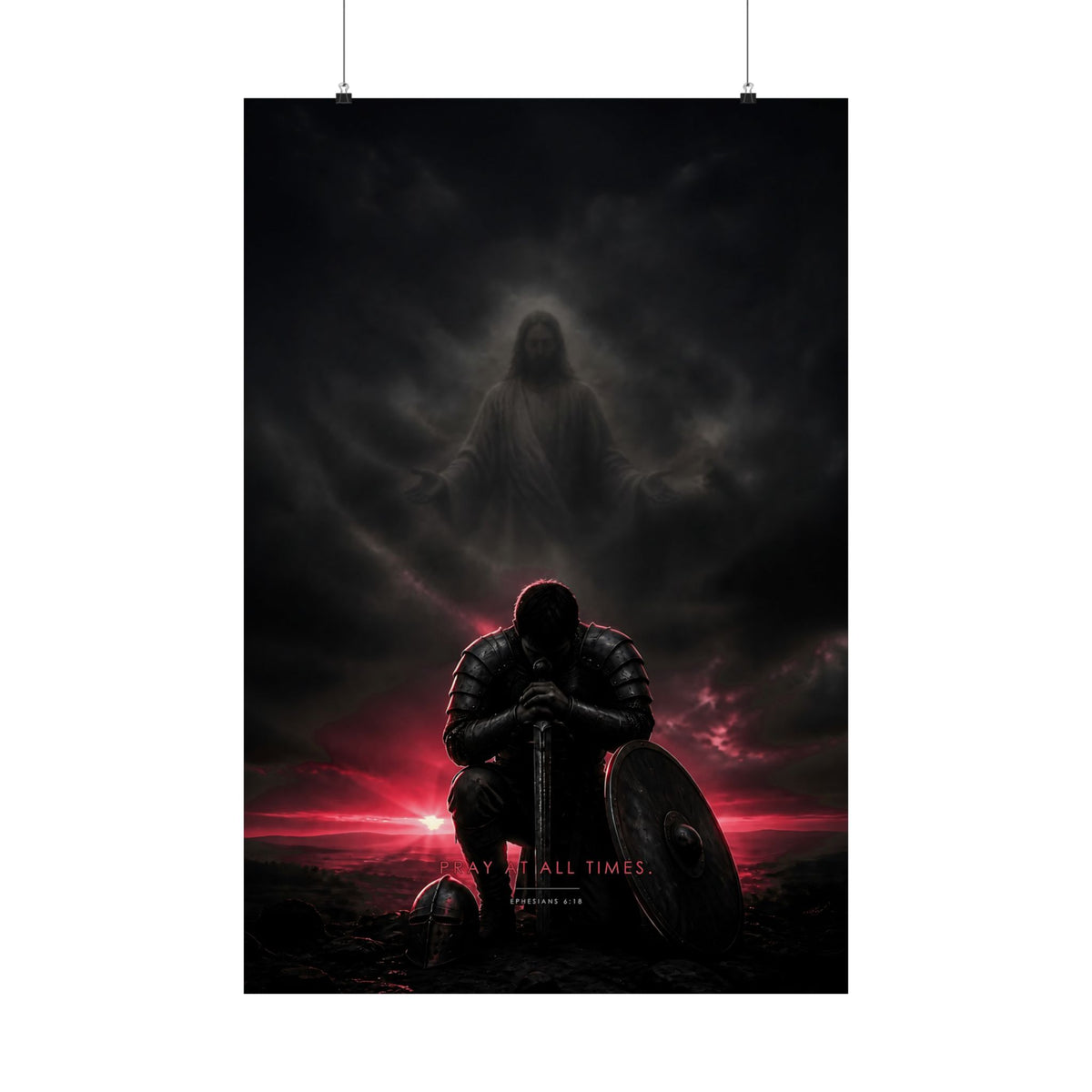 Pray, Then Stand - Armor of God Wall Art | Matte Poster