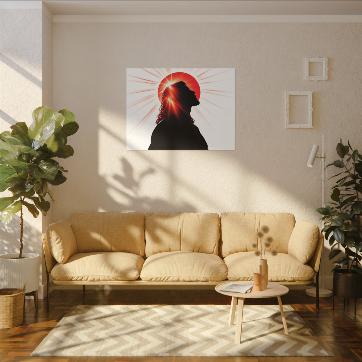 Jesus Silhouette - Christian Wall Art | Canvas (Landscape)