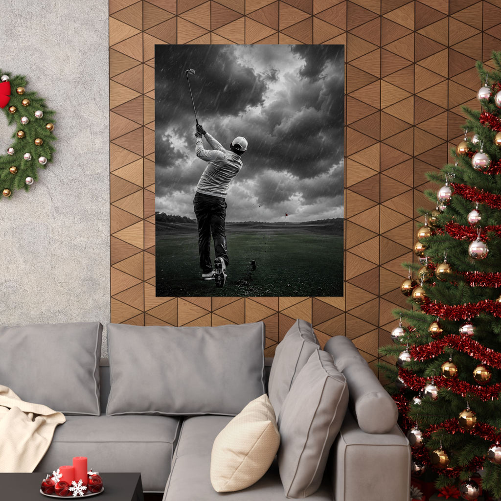 Storm Round - Golf Wall Art | Matte Poster