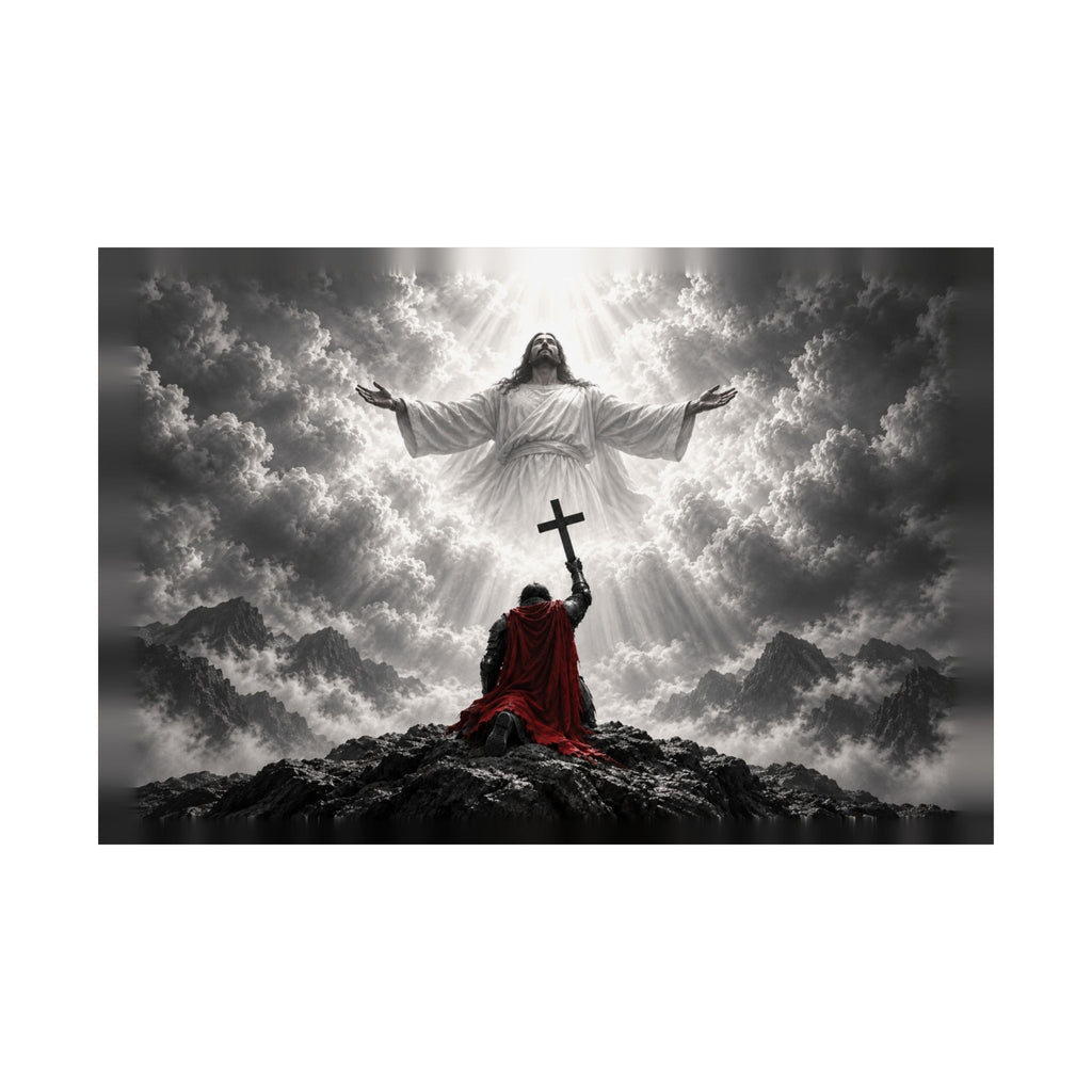 Jesus and the Warrior - Christian Wall Art | Matte Poster (Landscape)