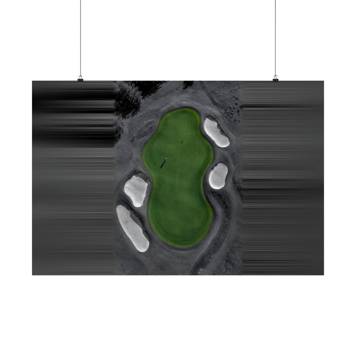 Aerial Solitude - Golf Course Wall Art | Matte Poster (Landscape)