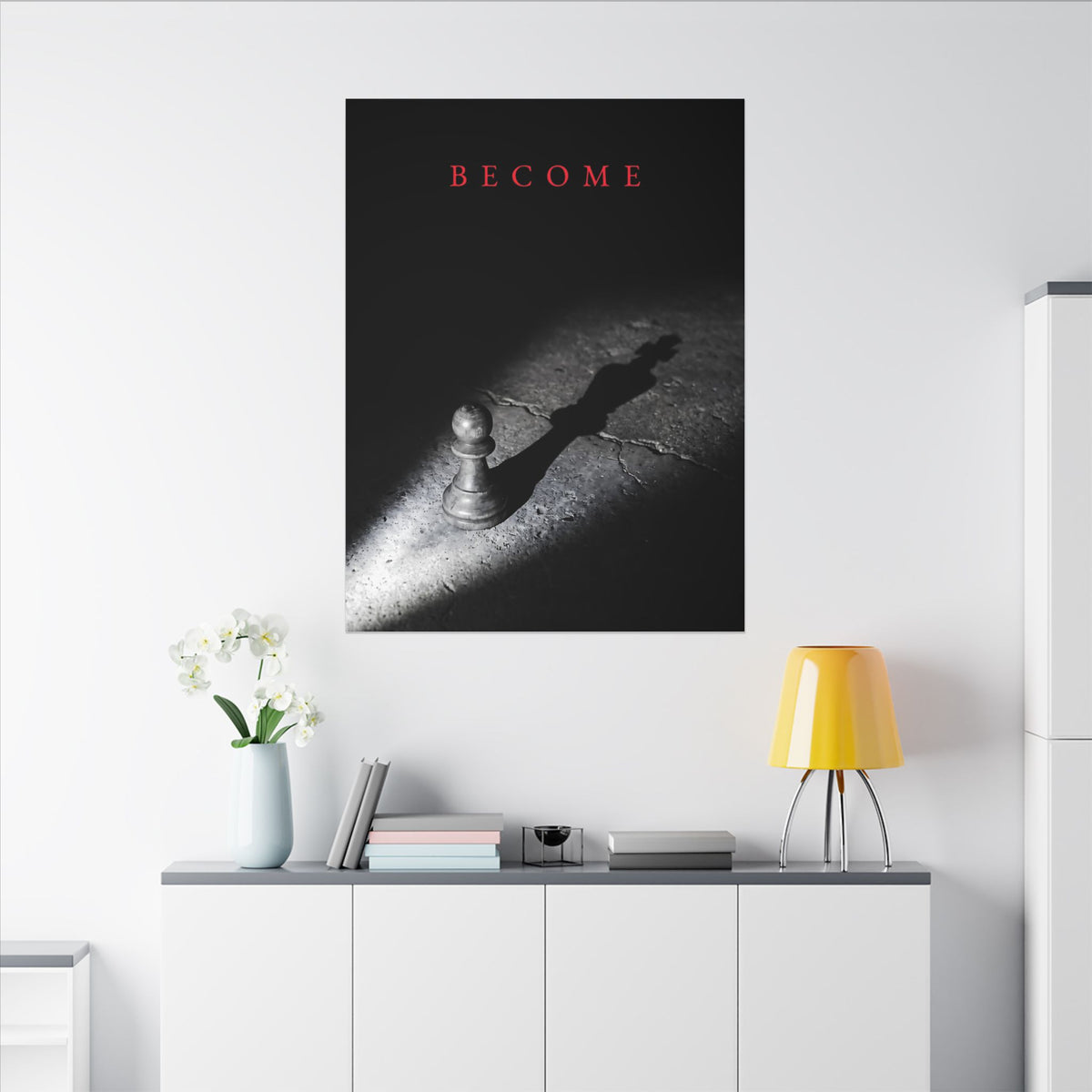 Become - Chess King Shadow Wall Art | Canvas