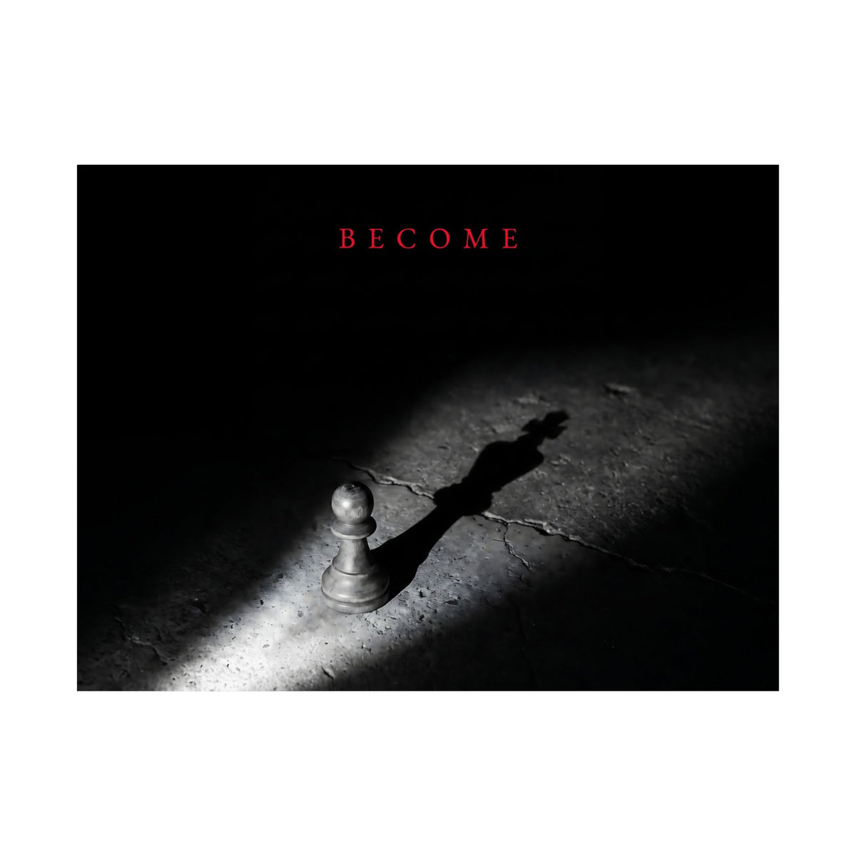 Become - Chess King Shadow Wall Art | Matte Poster (Landscape)