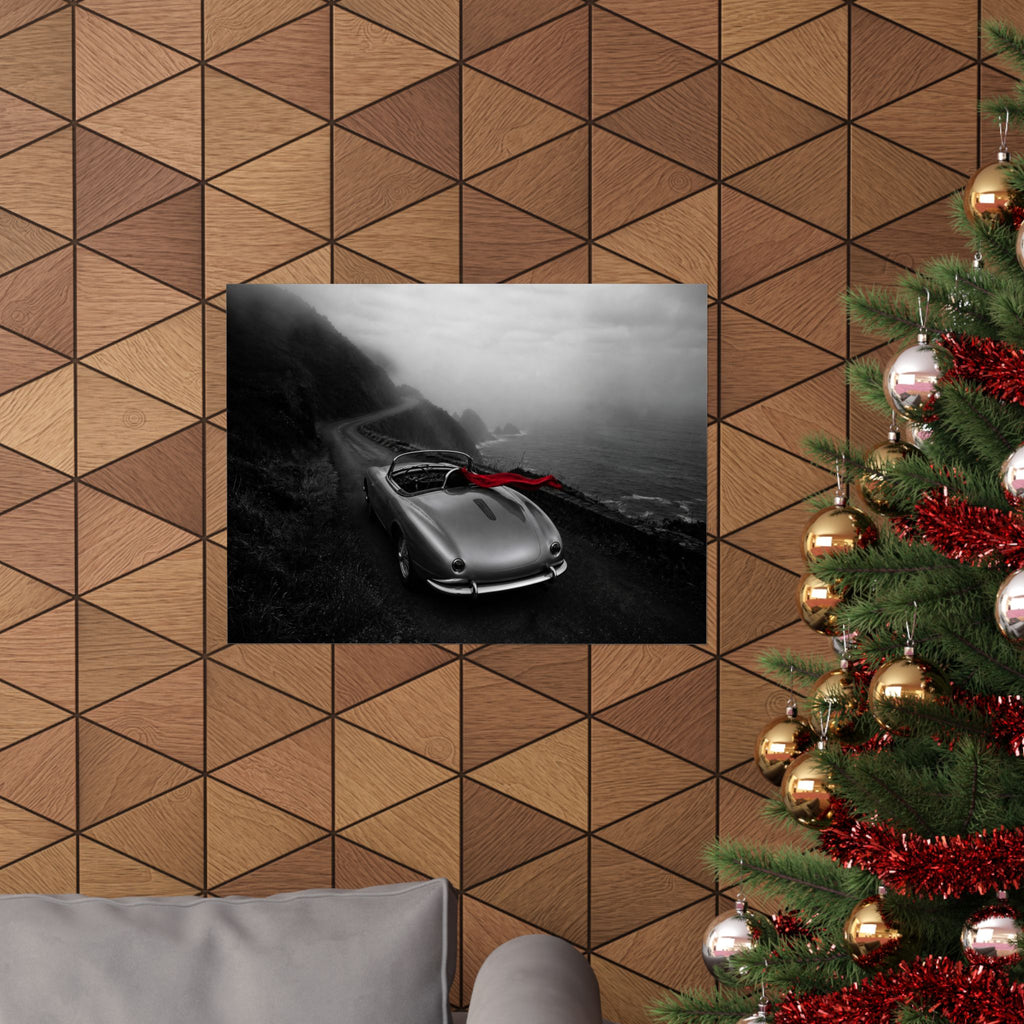 Coastal Roadster - Classic Car Wall Art | Matte Poster (Landscape)