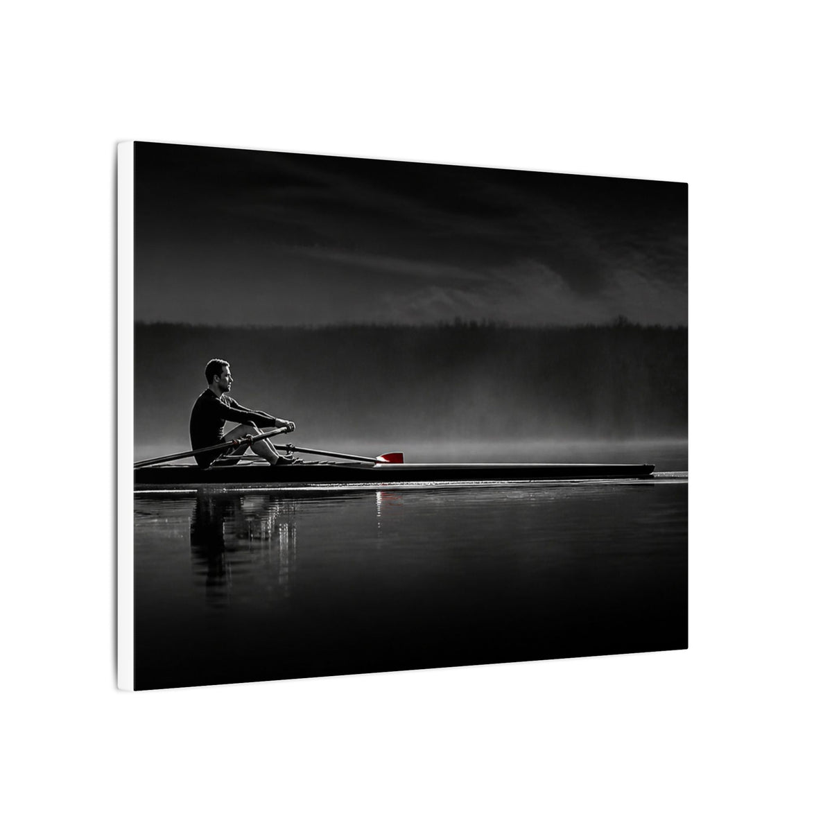 No One Rows for You - Black and White Bedroom Wall Art | Canvas (Landscape)