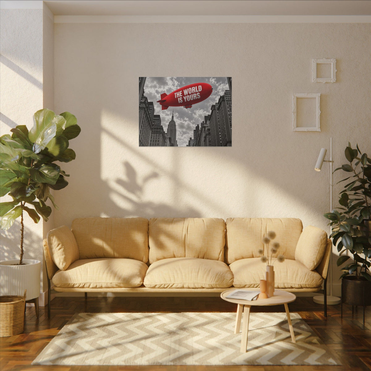 The World Is Yours Blimp - Office Wall Art | Canvas (Landscape)