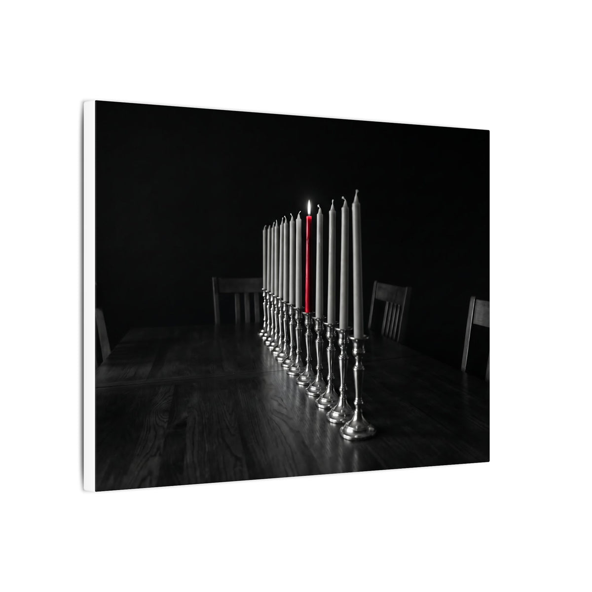 One Candle Lit - Dining Room Wall Art | Canvas (Landscape)