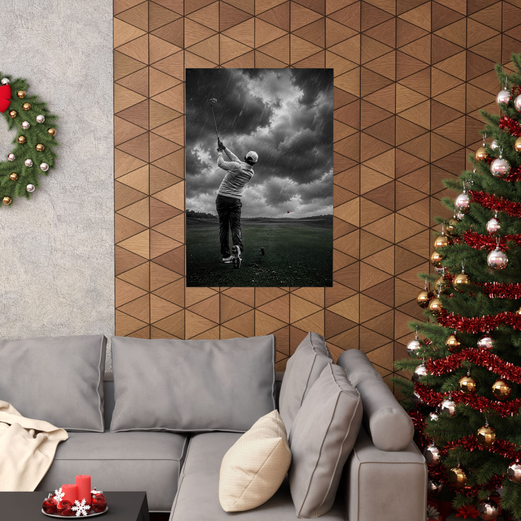 Storm Round - Golf Wall Art | Matte Poster
