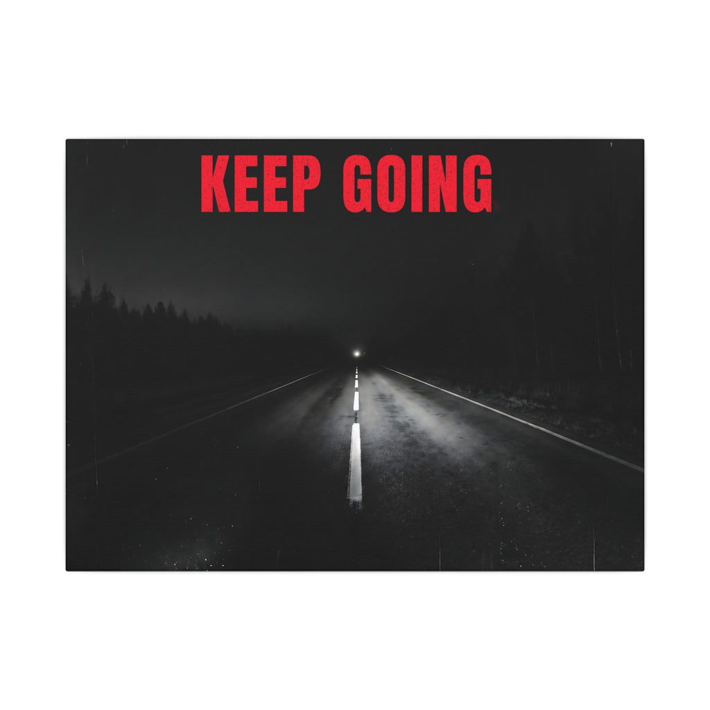 The Extra Mile - Night Road Wall Art | Canvas (Landscape)