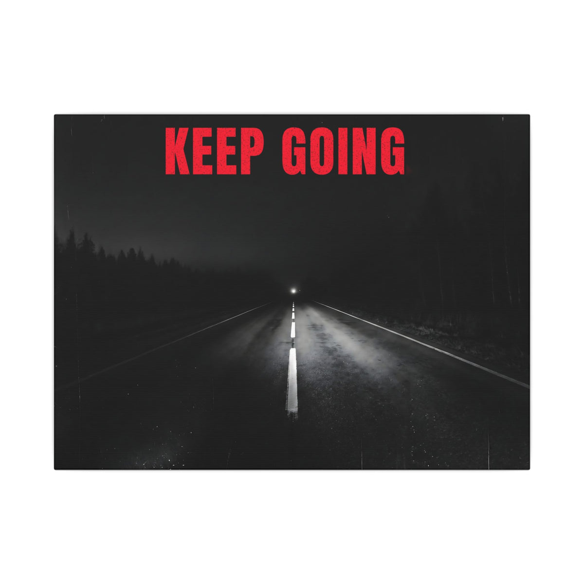 The Extra Mile - Night Road Wall Art | Canvas (Landscape)