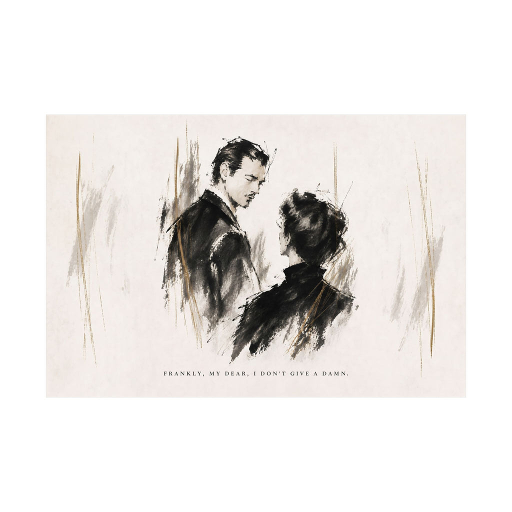 Frankly My Dear - Romantic Noir Wall Art | Matte Poster (Landscape)