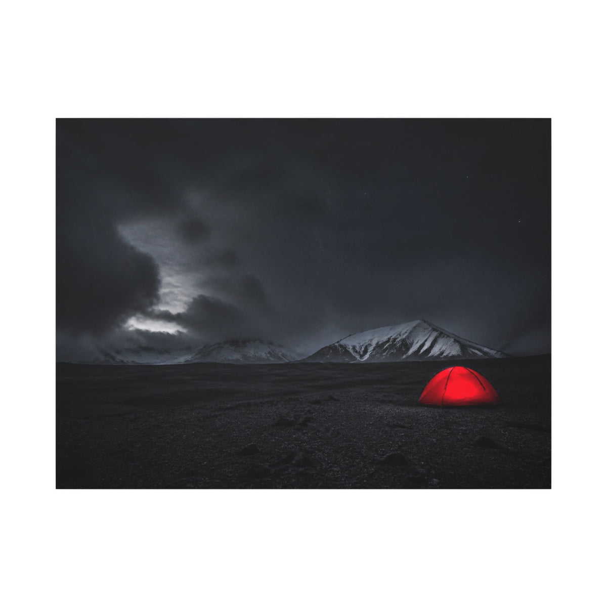 Red Tent - Wall Art Above Bed | Canvas (Landscape)
