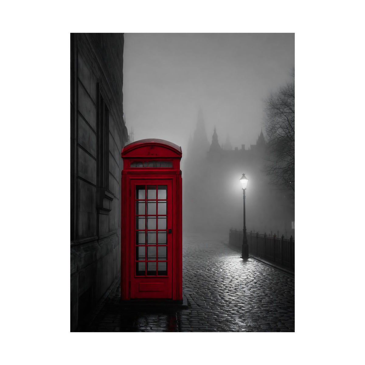 The Red Booth - Unique Office Art | Matte Poster