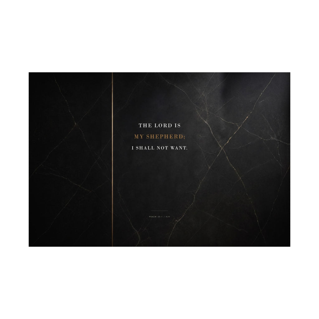 The Lord Is My Shepherd - Psalm 23 Scripture Wall Art | Matte Poster (Landscape)
