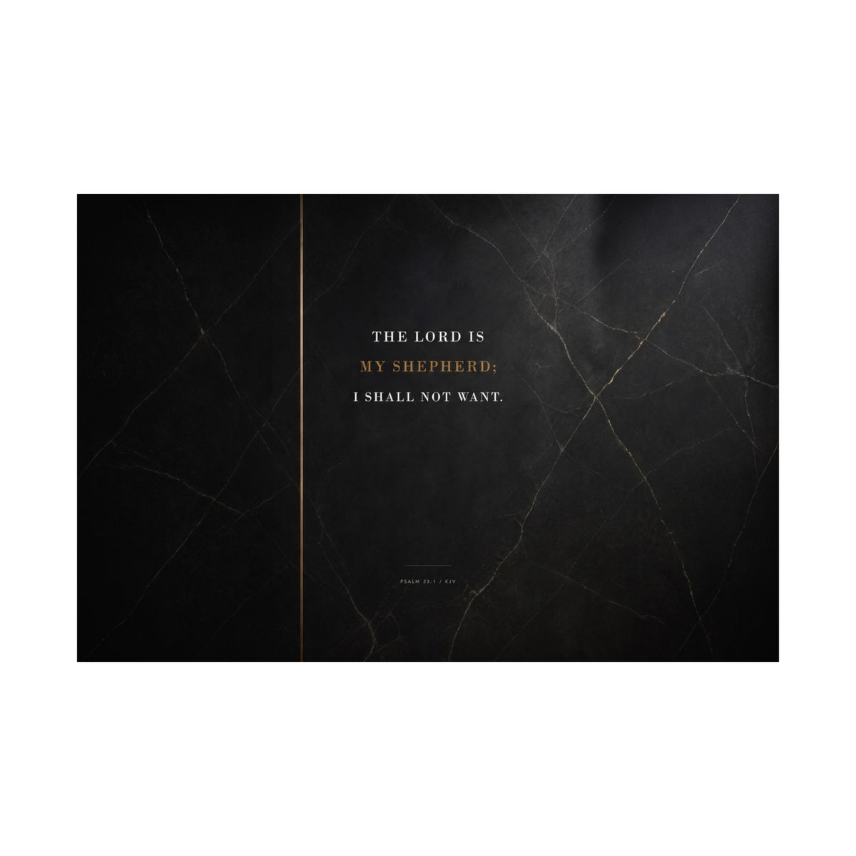 The Lord Is My Shepherd - Psalm 23 Scripture Wall Art | Matte Poster (Landscape)