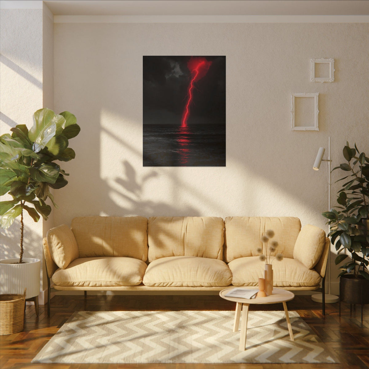 Red Strike - Red And Black Art | Canvas