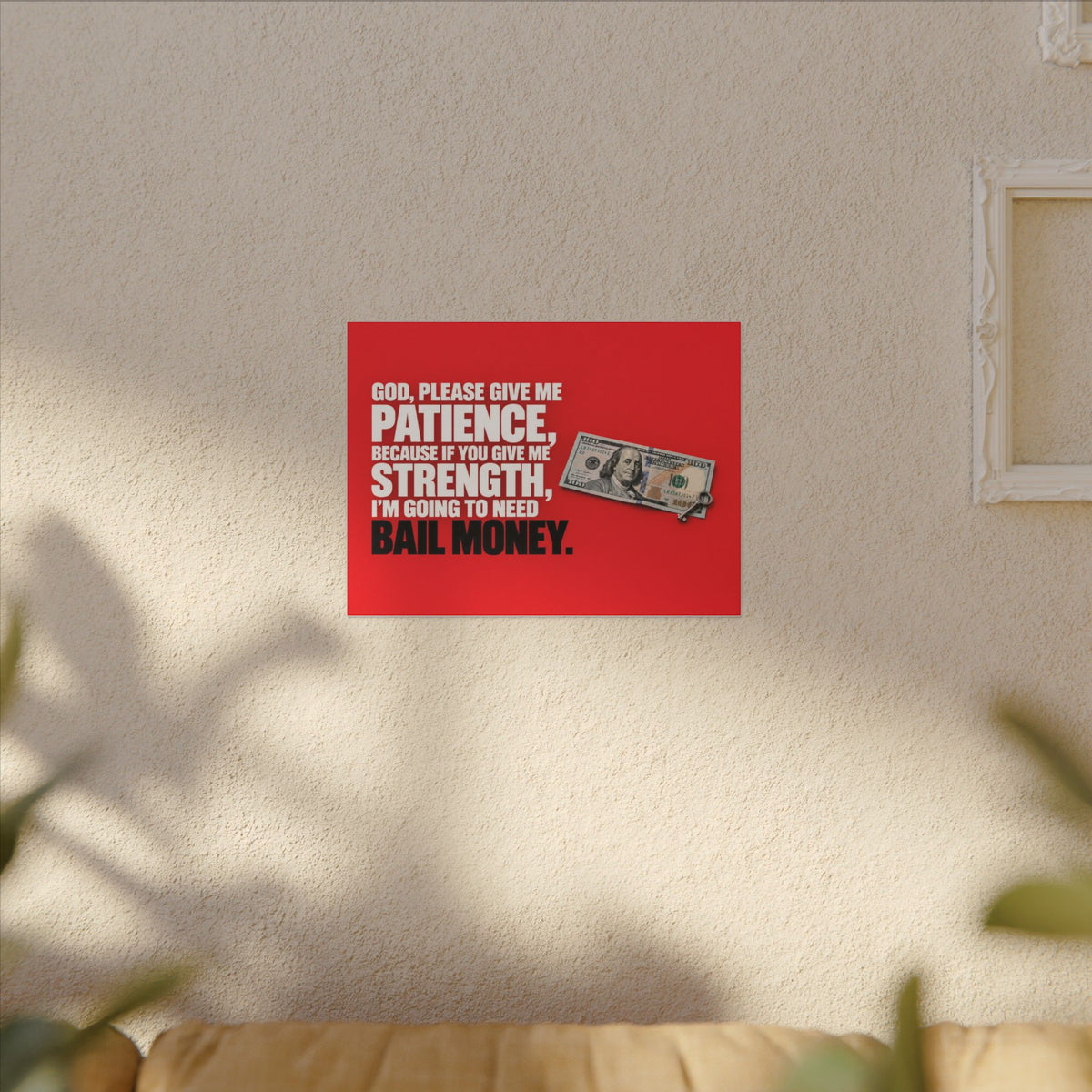 Bail Money - Meme Wall Art | Canvas (Landscape)