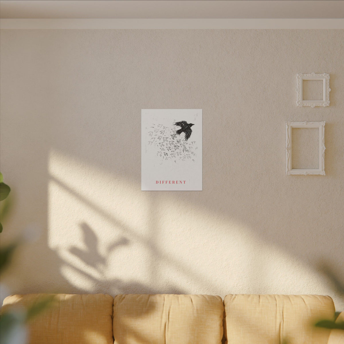 The Flock Went Left - Charcoal Wall Art | Canvas