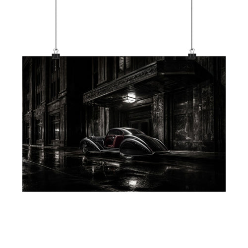 Art Deco Coupe - Art Deco Car Wall Art | Matte Poster (Landscape)