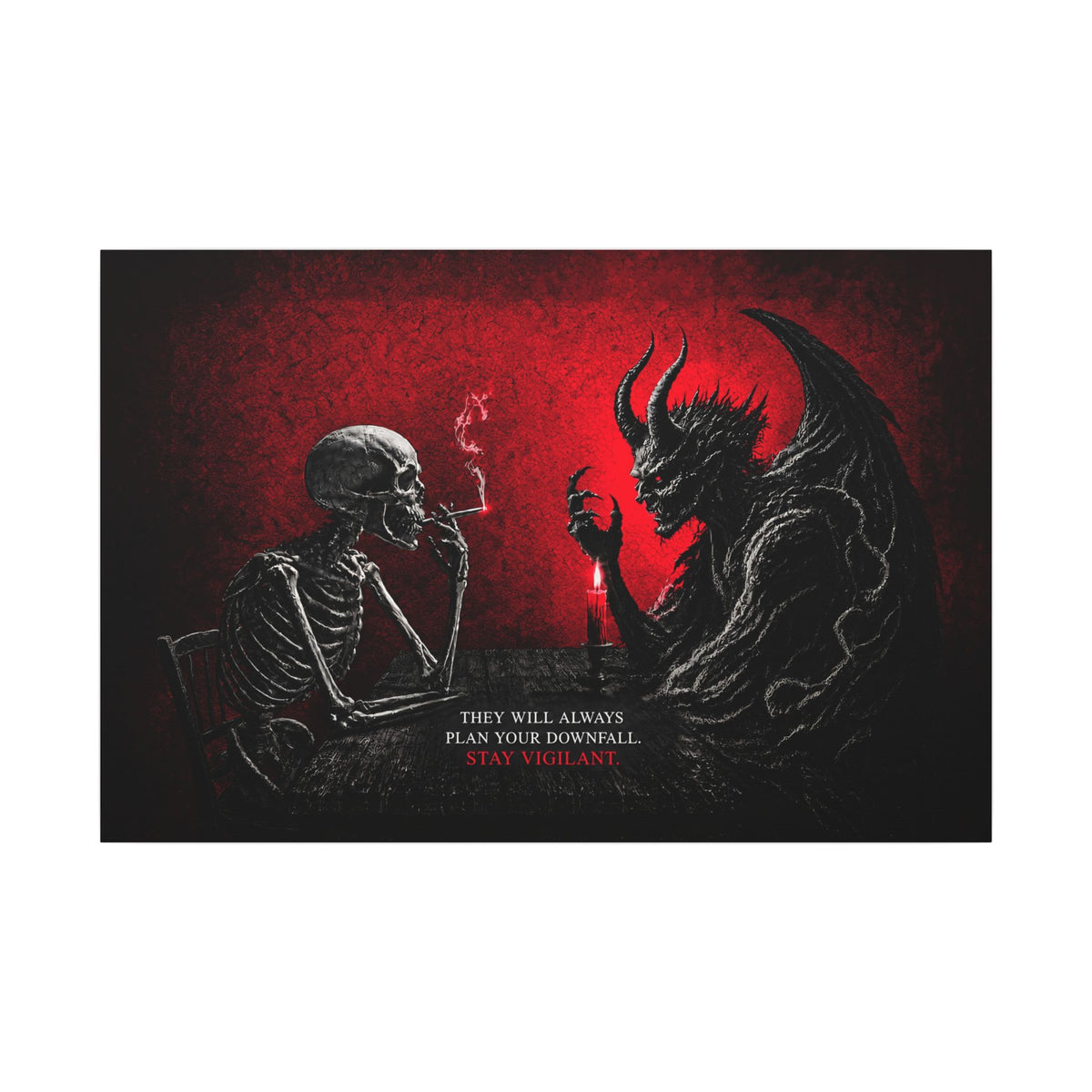 Stay Vigilant - Dark Wall Art | Canvas (Landscape)