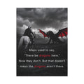 There Be Dragons - Man Cave Decor | Canvas