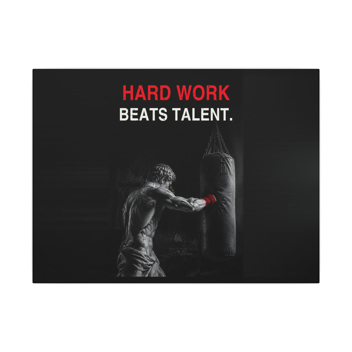 Hard Work Beats Talent - Boxing Wall Art | Canvas (Landscape)