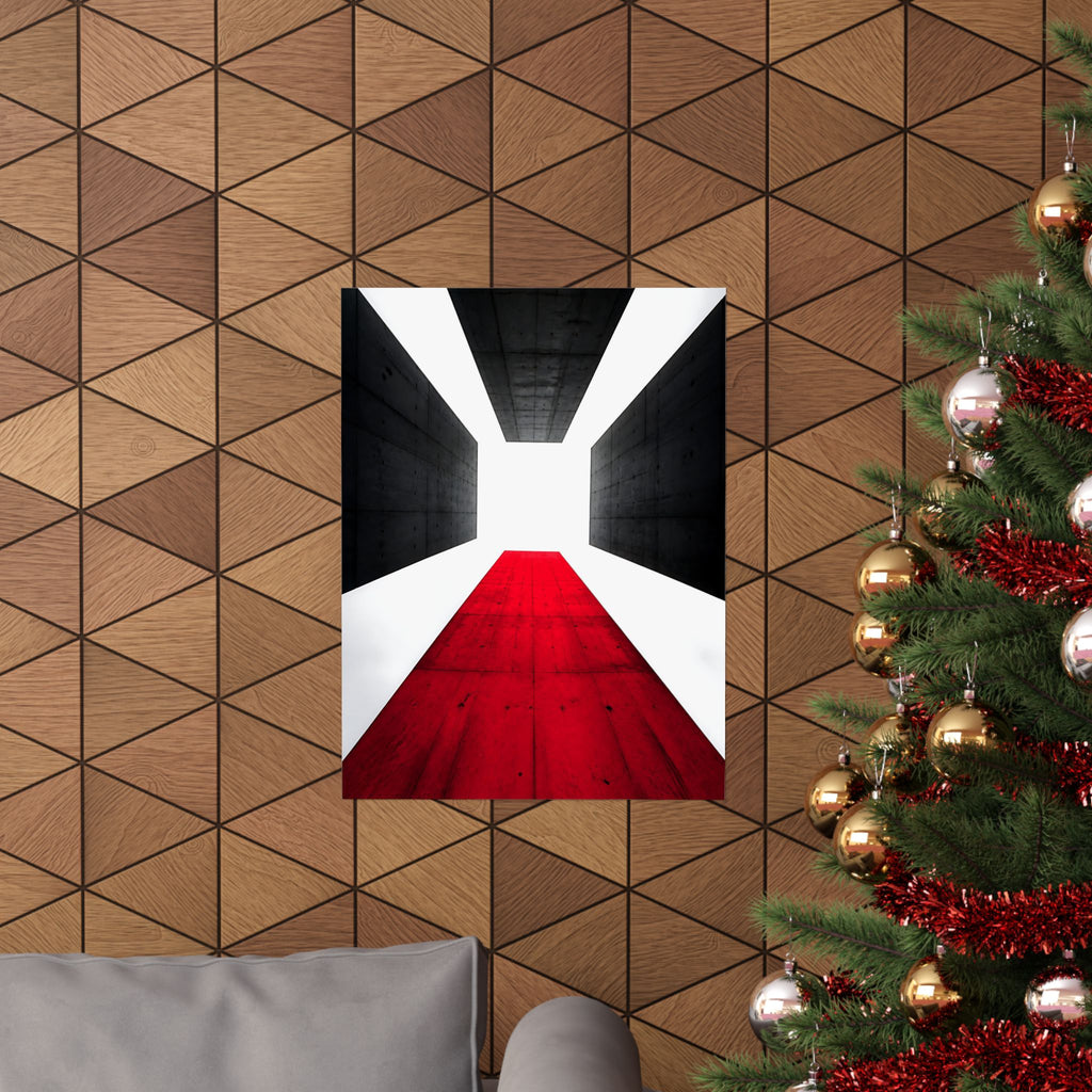 The Red Facade - Red Wall Decor | Matte Poster