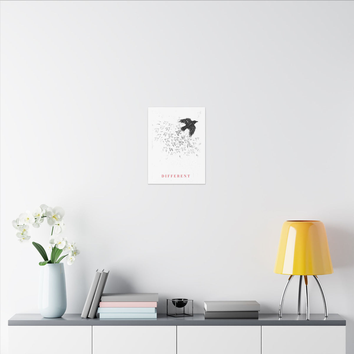 The Flock Went Left - Charcoal Wall Art | Canvas