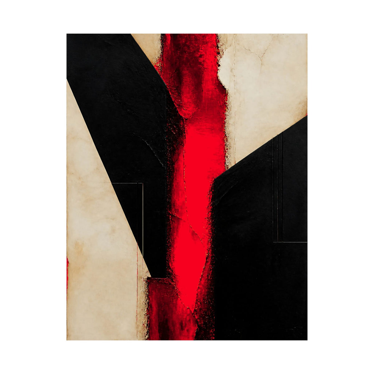 Controlled Fire - Red Wall Decor | Matte Poster