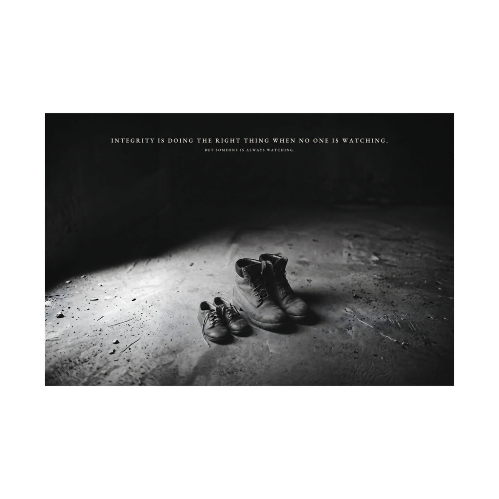 Integrity Is Doing the Right Thing When No One Is Watching - Wall Art | Matte Poster (Landscape)