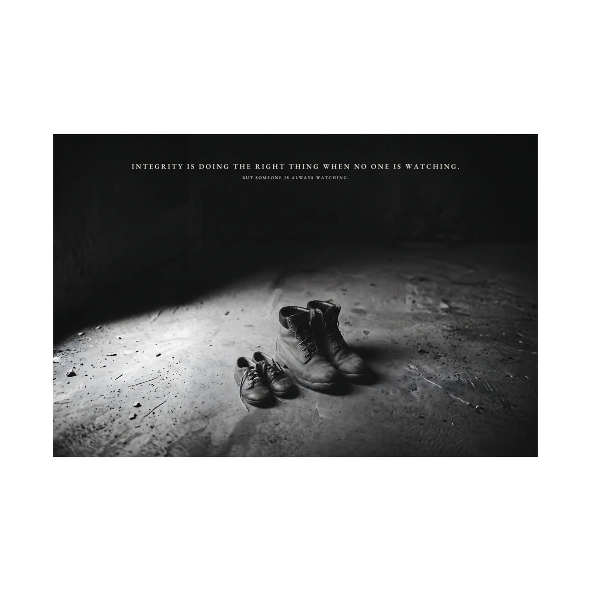 Integrity Is Doing the Right Thing When No One Is Watching - Wall Art | Matte Poster (Landscape)