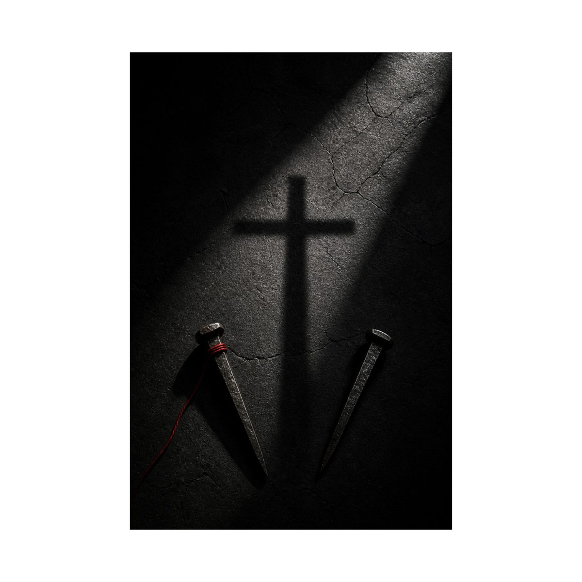 Nails and Shadow - Christian Wall Art | Matte Poster