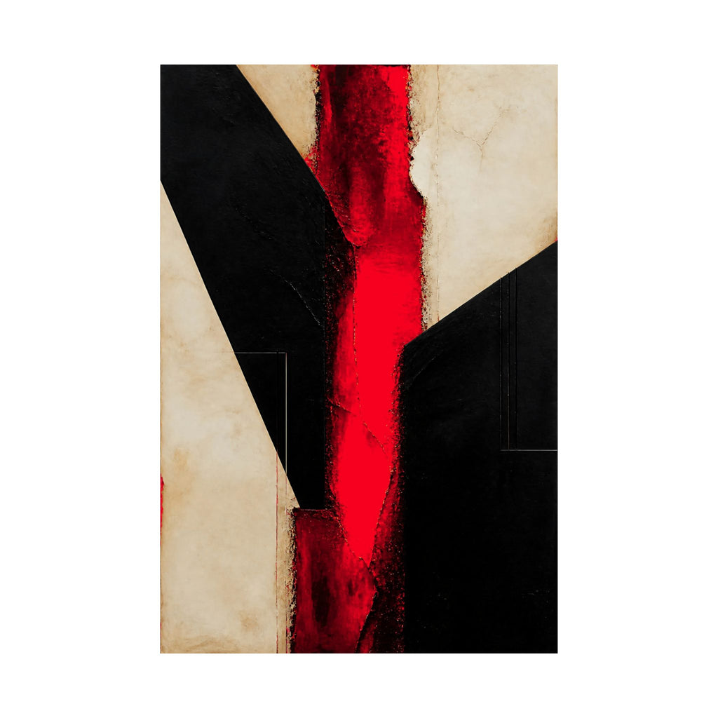 Controlled Fire - Red Wall Decor | Matte Poster