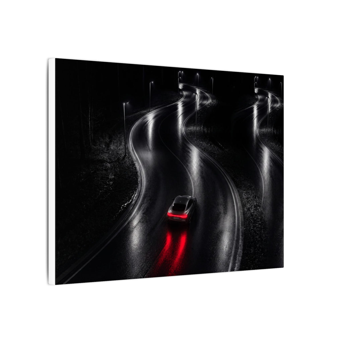 The Racing Line - Night Driving Wall Art | Canvas (Landscape)
