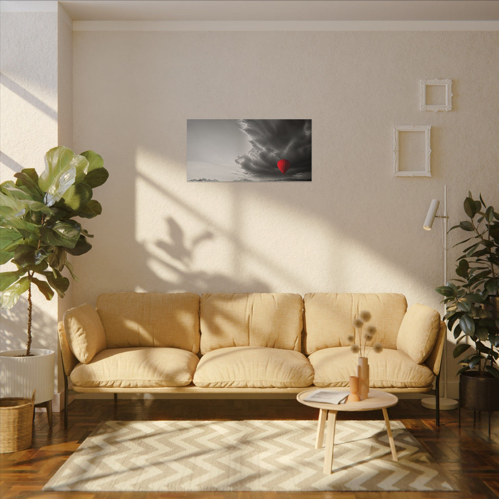 Red Balloon - Over the Bed Wall Art | Canvas (Panoramic)