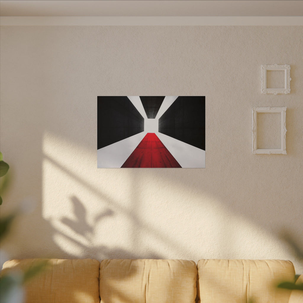 The Red Facade - Red Wall Decor | Canvas (Landscape)