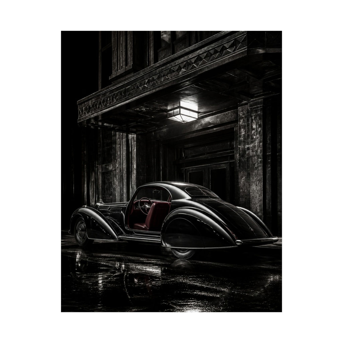 Art Deco Coupe - Art Deco Car Wall Art | Matte Poster