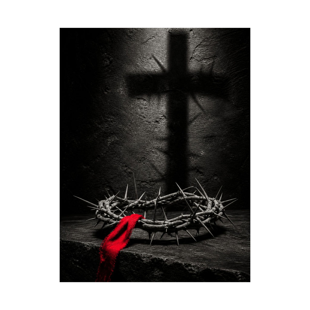 Crown and Shadow - Crown of Thorns Wall Art | Matte Poster