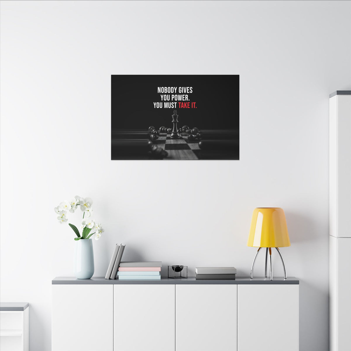 Nobody Gives You Power - Chess Wall Art | Canvas (Landscape)